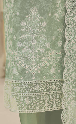 Premium Eid Edit by HZ Textiles | Embroidered 3 Piece Unstitched Lawn Suit D-4