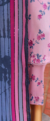 HZ Viscose Twill Printed Unstitched 3 Piece Suit D-5