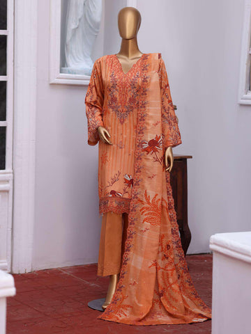 Winter Cut Dana | 3 Piece Semi-Stitched Embroidered Suit D-7