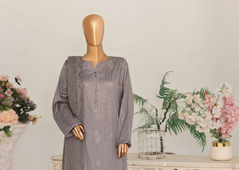 Mayaar by HZ Textiles | Embroidered 3 Piece Unstitched Suit D-6