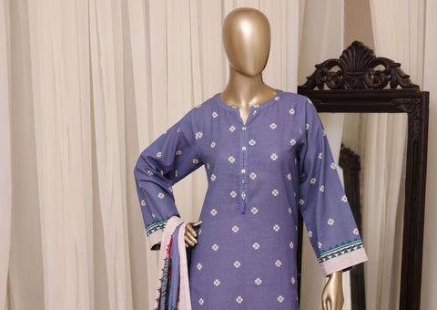 Sadabahar Printed Khaddar Stitched 3 Piece Suit D-11