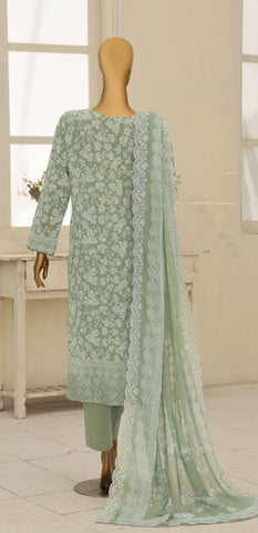 Premium Eid Edit by HZ Textiles | Embroidered 3 Piece Unstitched Lawn Suit D-4