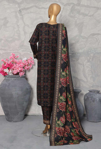Co-Ords 3Pc Printed Khaddar Un-Stitched Coll By Hz-8