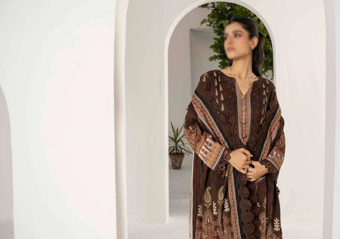 RESHAM LINEN PRINT DROP I COLL BY FIRDOUS D-07