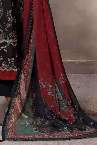 Sadabahar Printed Chamti Cotton | 3 Piece Stitched Kaftan Suit D-11