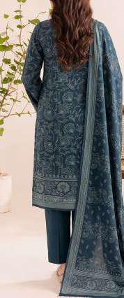 VS Textiles Pashmina Dhanak Printed Unstitched 3 Piece Suit D-9