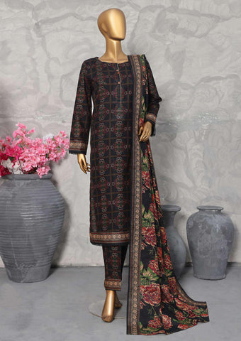 Co-Ords 3Pc Printed Khaddar Un-Stitched Coll By Hz-8