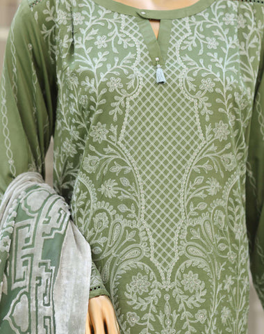 HZ Velvet Royal Needlework Luxe 3-Piece Unstitched Suit D-4