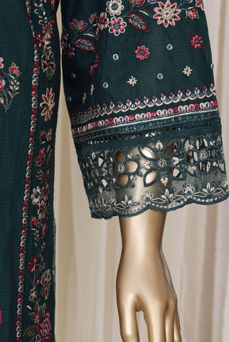 Sadabahar Luxury Embroidered Cotton Stitched 3 Piece Suit D-10