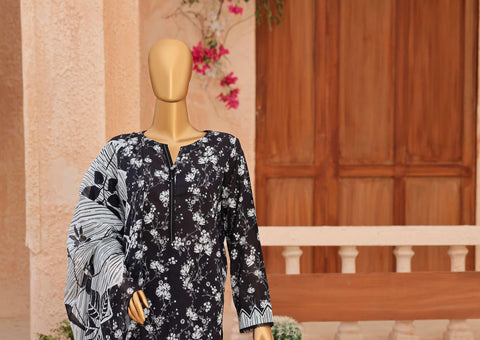 ASASA by HZ Textiles | Digital Printed Embroidered 3 Piece Unstitched Lawn Suit D-8