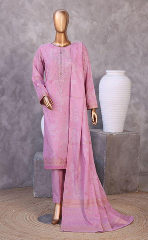 Valencia by HZ Textiles | Jacquard Embroidered 3 Piece Unstitched Suit D-8