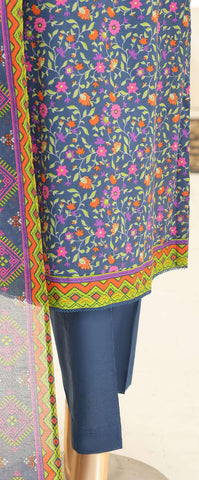 Summer Shades by HZ Textiles | Printed 3 Piece Unstitched Lawn Suit D-4