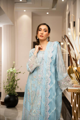 ZOUJ  ENSEMBLES Unstitched Chiffon Coll ‘24-25 D-ZJCH - 0016