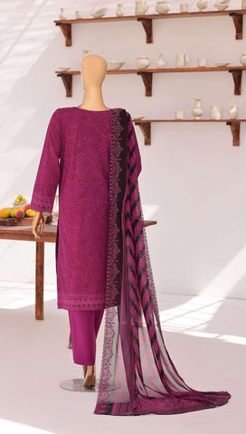 Venice by HZ Textiles | Premium Embroidered Cotton Lawn 3 Piece Unstitched Suit D-3