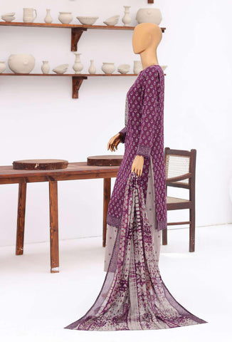 Premium Daily Wear by HZ Textiles | Embroidered Lawn 3 Piece Unstitched Suit D-6