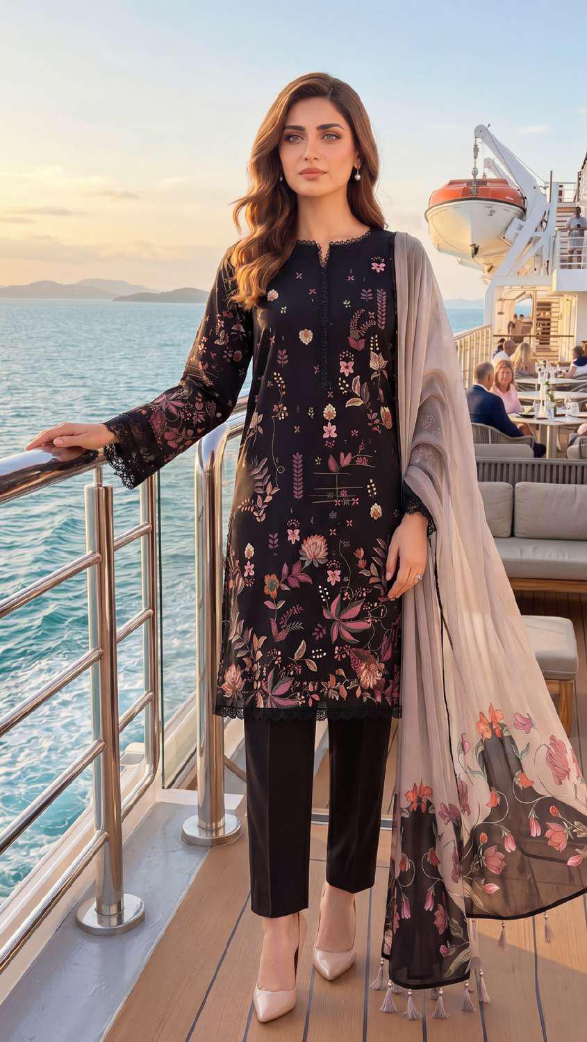 Colors by AlZohaib vol-2 | Digital Printed Lawn 3 Piece Unstitched Suit D-10