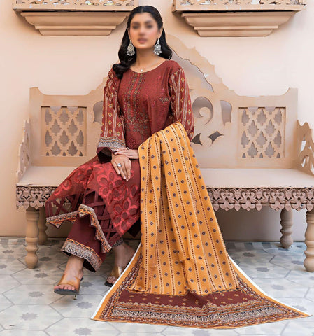 Aleeza Digital Fine Emb Khaddar Coll:24 By Sobia Waseem D-01