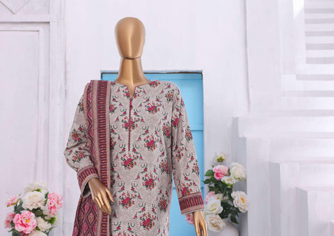 Co-Ords 3Pc Printed Khaddar Un-Stitched Coll By Hz-9