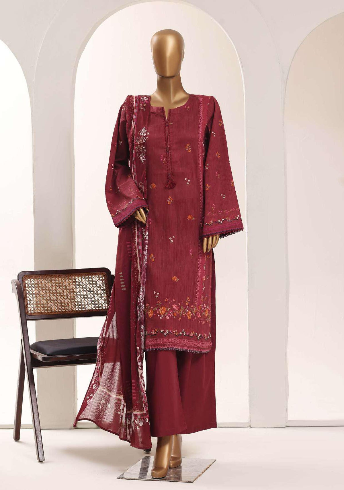 Sadabahar Printed Lawn Vol-12 | Printed Lawn 3 Piece Stitched Suit D-10