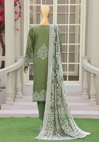 HZ Velvet Royal Needlework Luxe 3-Piece Unstitched Suit D-4