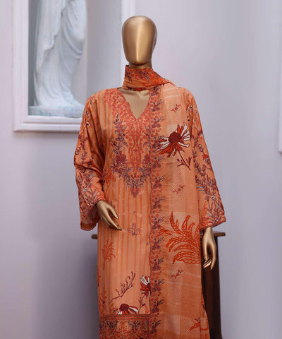 Winter Cut Dana | 3 Piece Semi-Stitched Embroidered Suit D-7