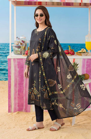 ZELINA by Tawakkal Fabrics | Digital Printed Lawn 3 Piece Unstitched Suit D-5