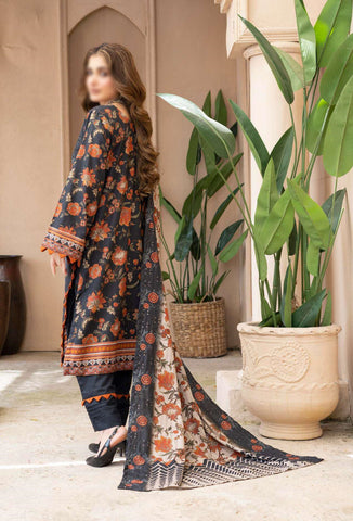 Noori Digital Printed Khaddar Winter Coll 3 Piece Suit By Sobia Waseem D-03