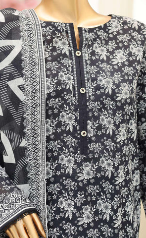 Summer Shades by HZ Textiles | Printed 3 Piece Unstitched Lawn Suit D-5