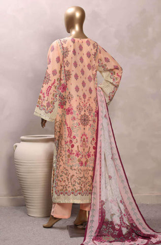 Sadabahar Printed Chamti Cotton | 3 Piece Stitched Kaftan Suit D-12