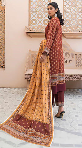 Aleeza Digital Fine Emb Khaddar Coll:24 By Sobia Waseem D-01