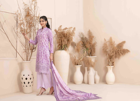 Meheroon Embroidered Lawn Digital Print D-06