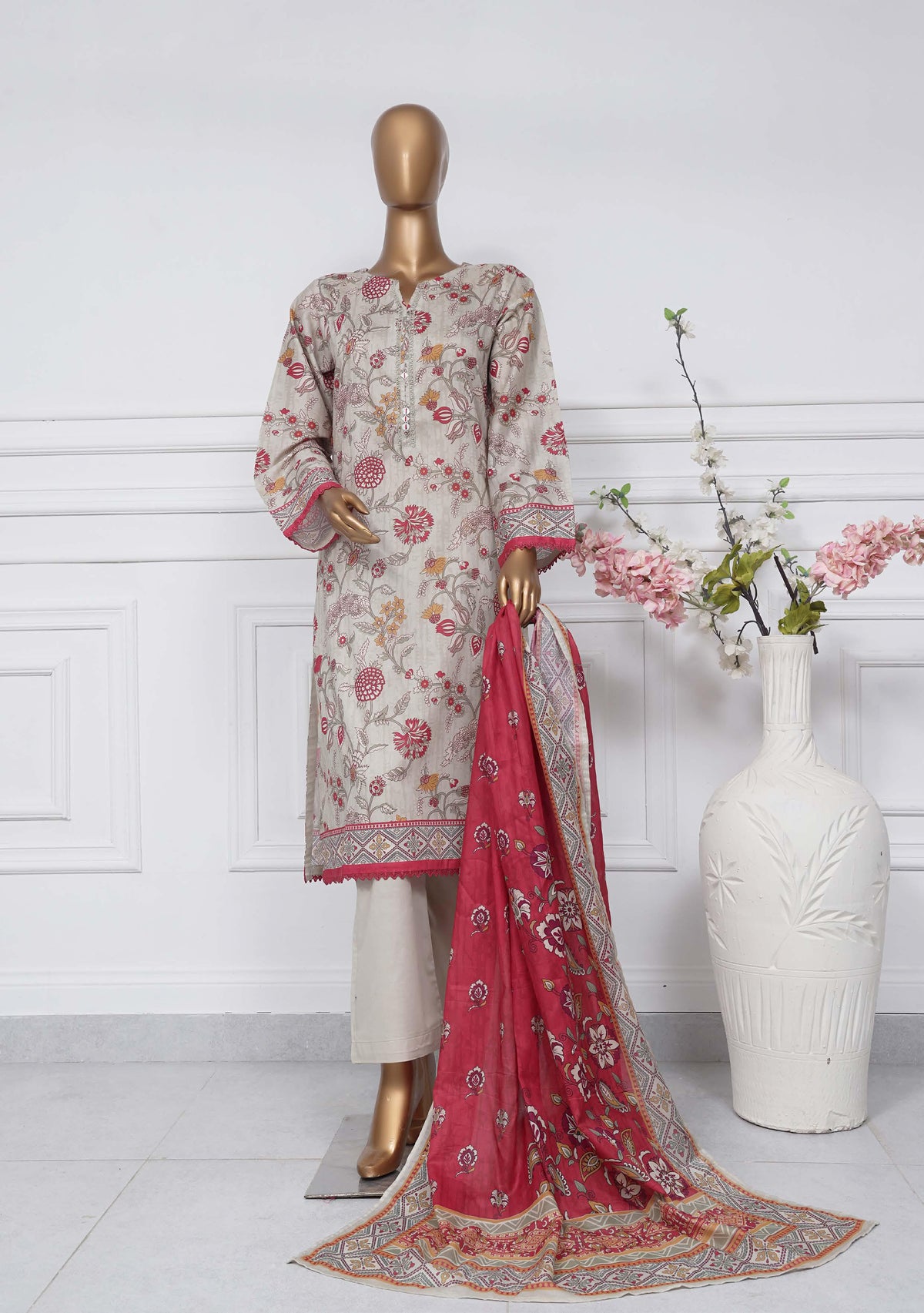 SADABAHAR Printed Collection2025 Lawn Vol-1  D-01