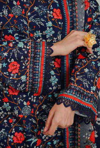 VS DAMAN Exclusive Printed Lawn Unstitched 3 Piece Suit D-2