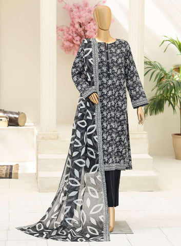 Summer Shades by HZ Textiles | Printed 3 Piece Unstitched Lawn Suit D-5