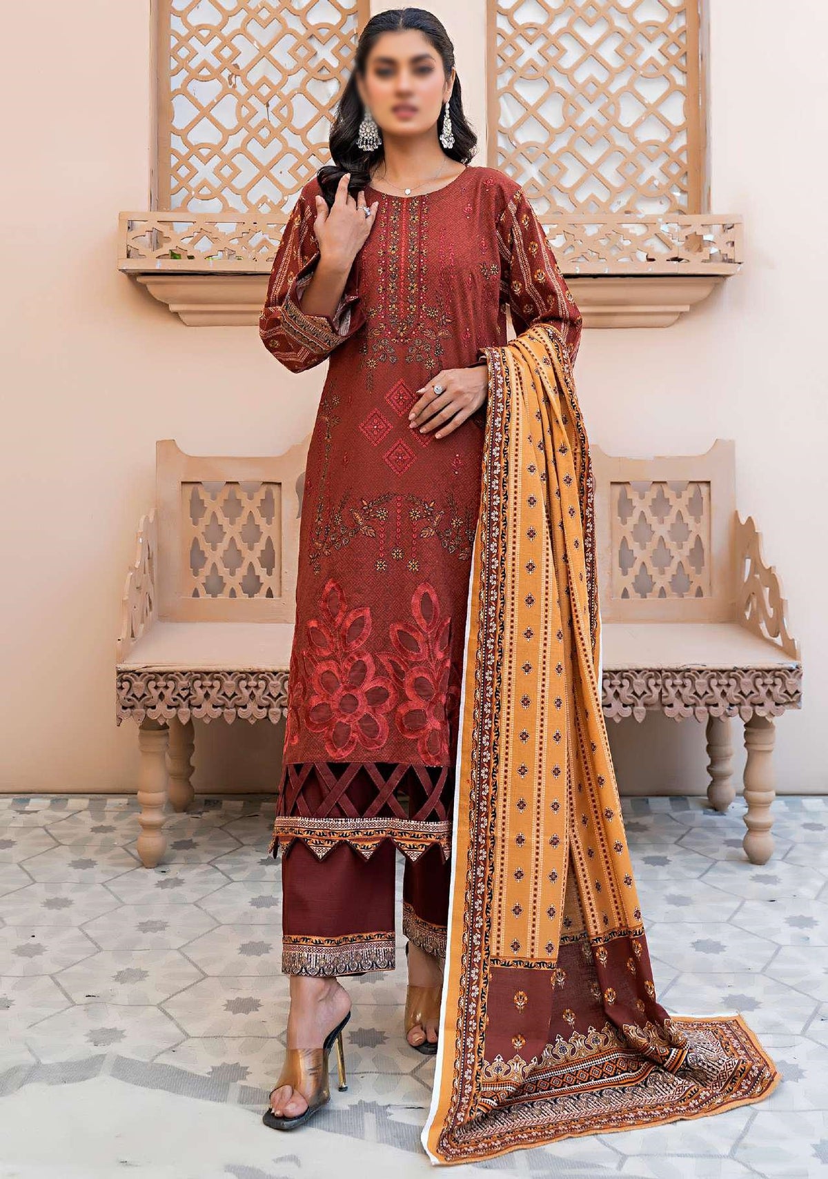 Aleeza Digital Fine Emb Khaddar Coll:24 By Sobia Waseem D-01