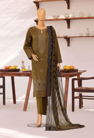 Venice by HZ Textiles | Premium Embroidered Cotton Lawn 3 Piece Unstitched Suit D-4