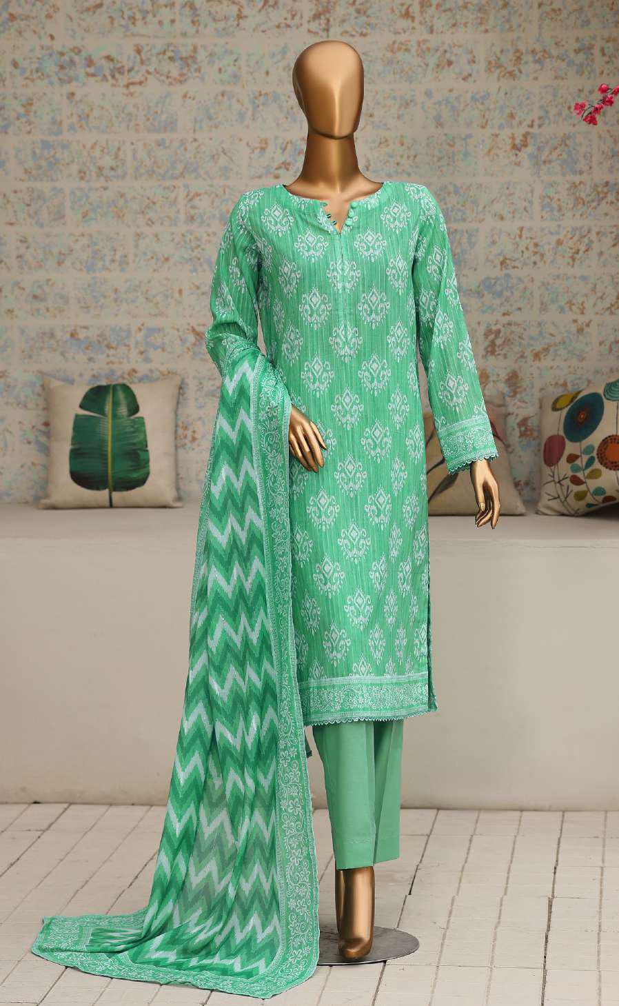 Nayab by HZ Textiles | Printed Lawn 3 Piece Unstitched Suit D-5