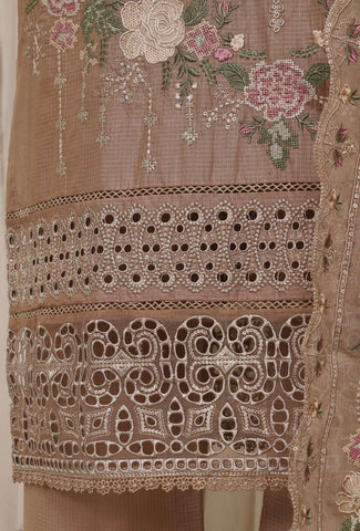 Sadabahar Luxury Embroidered Cotton Stitched 3 Piece Suit D-11