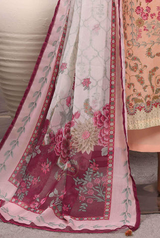 Sadabahar Printed Chamti Cotton | 3 Piece Stitched Kaftan Suit D-12