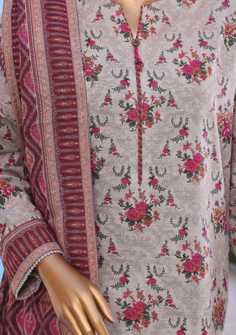 Co-Ords 3Pc Printed Khaddar Un-Stitched Coll By Hz-9