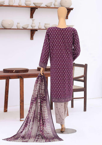 Premium Daily Wear by HZ Textiles | Embroidered Lawn 3 Piece Unstitched Suit D-6