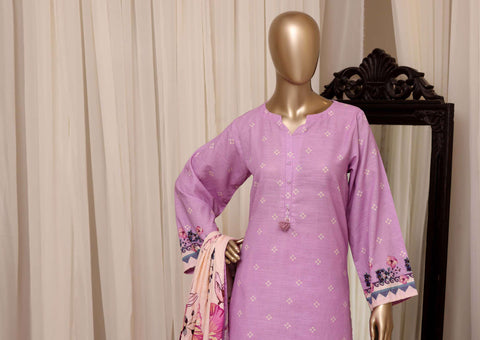 Sadabahar Printed Khaddar Stitched 3 Piece Suit D-12