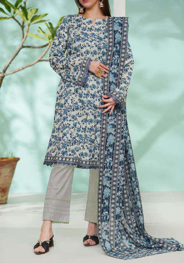 VS DAMAN Exclusive Printed Lawn Unstitched 3 Piece Suit D-16