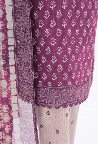 Premium Daily Wear by HZ Textiles | Embroidered Lawn 3 Piece Unstitched Suit D-6
