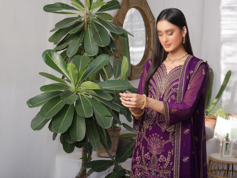 PARISHAY 3 PIECE  LUXURY EMB CHIFFON BY SOGHAT D-05