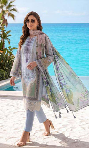 Colors by AlZohaib vol-2 | Digital Printed Lawn 3 Piece Unstitched Suit D-11