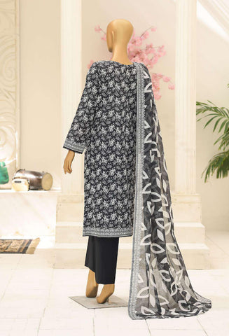 Summer Shades by HZ Textiles | Printed 3 Piece Unstitched Lawn Suit D-5