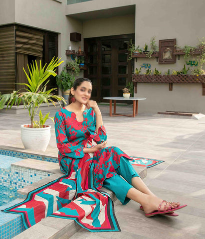 Zumra Lawn Slub Digital Print Vol-02 By Tawakkal D-06