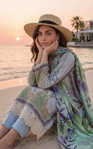 Colors by AlZohaib vol-2 | Digital Printed Lawn 3 Piece Unstitched Suit D-11