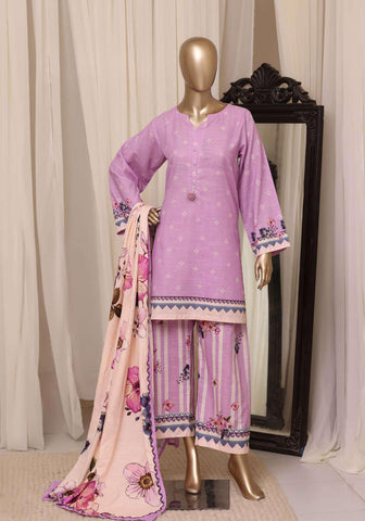 Sadabahar Printed Khaddar Stitched 3 Piece Suit D-12